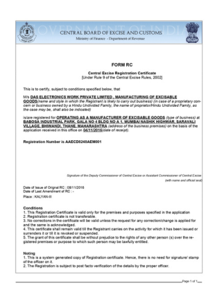 ECC Certificate